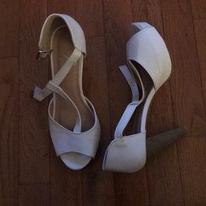 White high heels